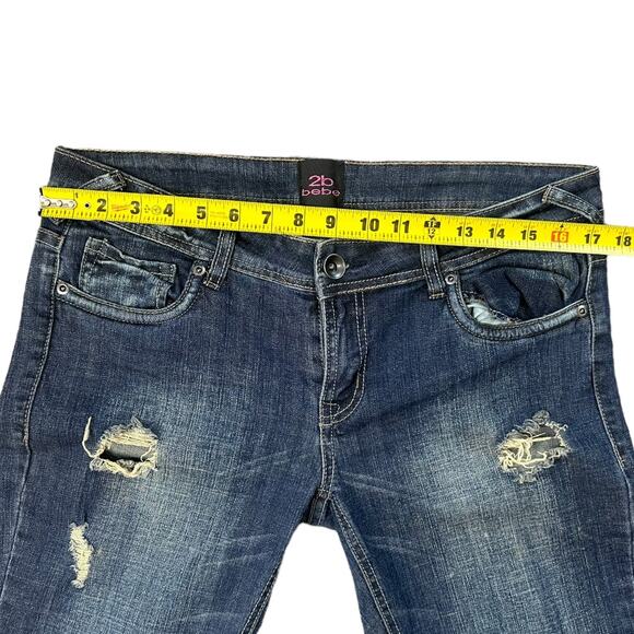 2b bebe Skinny Jeans Womens Size 30, Ripped Stretchy Skinny Jeans Vintage - Picture 8 of 8